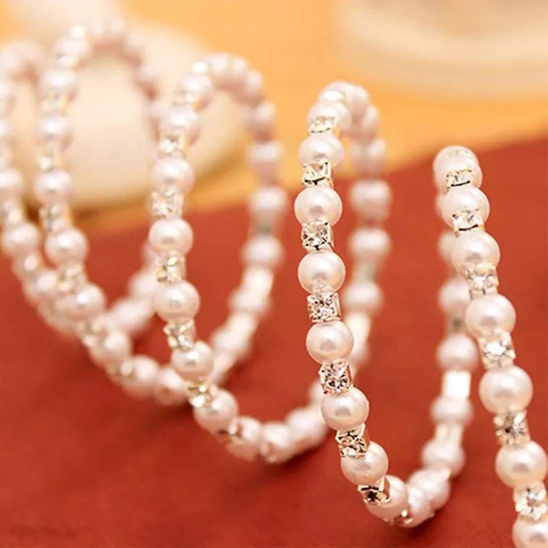 Crystal Vibe White Freshwater Pearl Bracelets for India | Ubuy