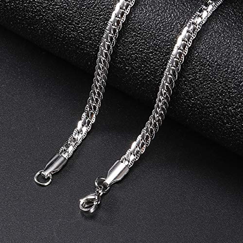 Plain silver store chain mens