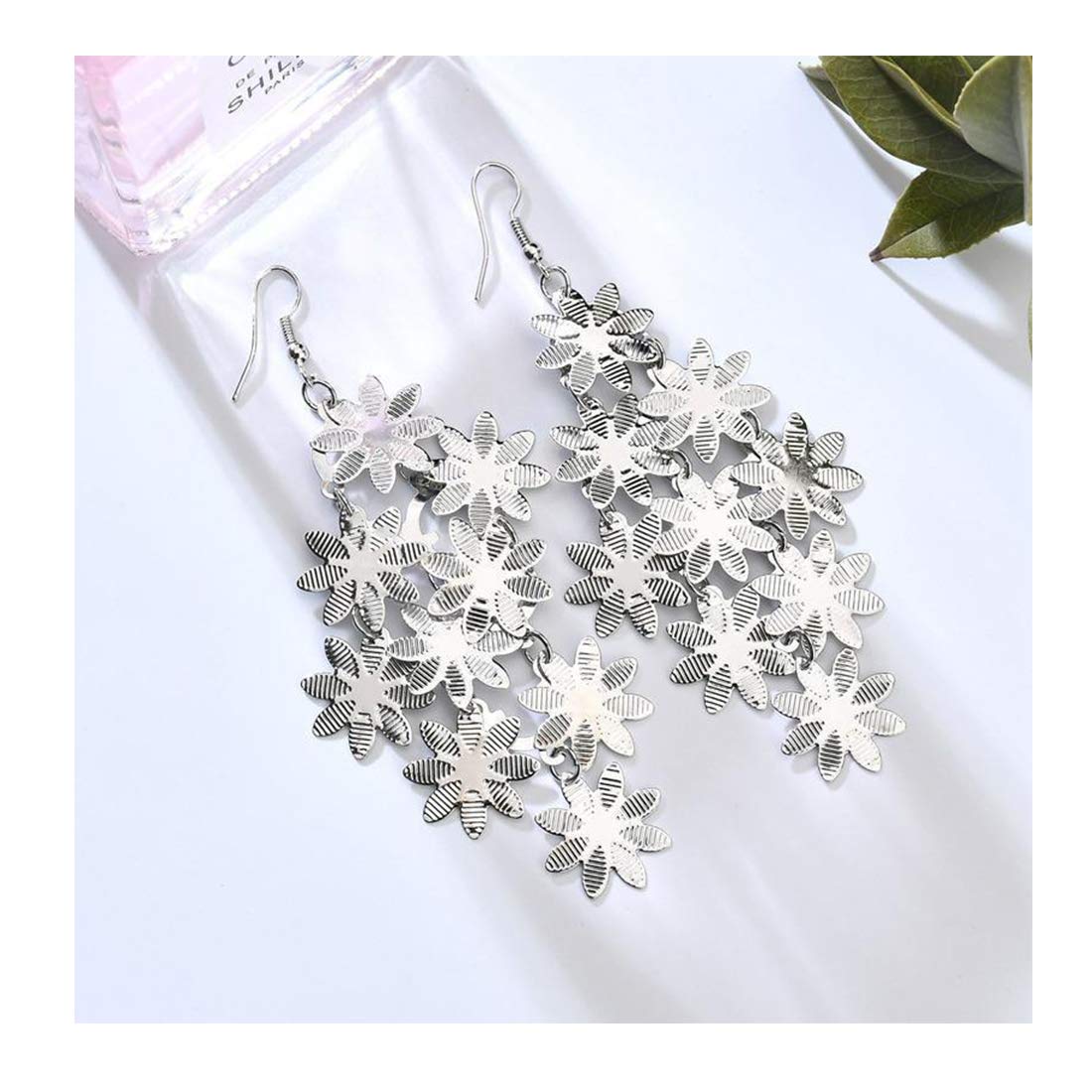 Yellow Chimes Classic Snowflakes Light weight Dangle Earrings For Women And Girl's