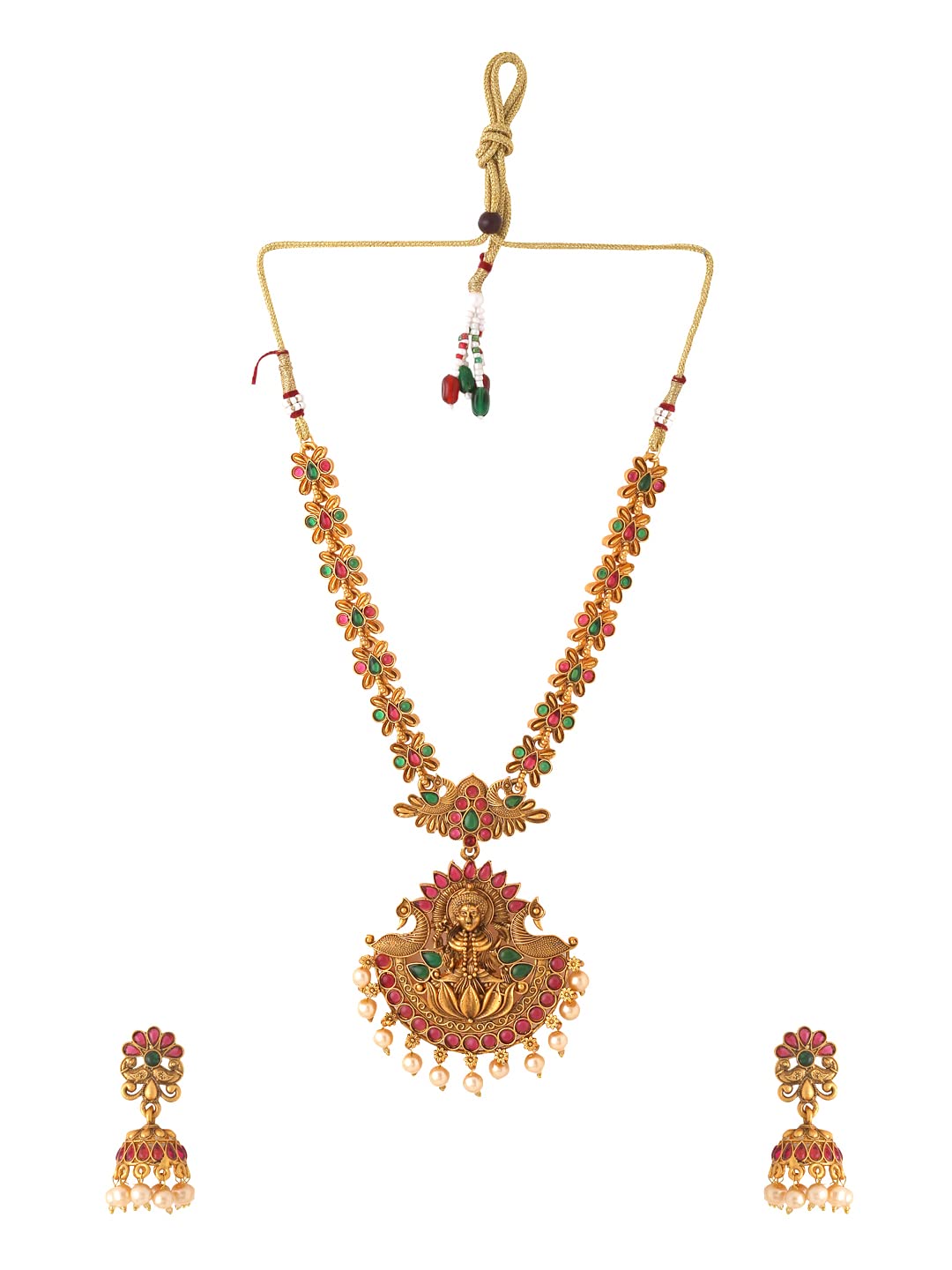 Yellow Chimes Jewellery Set for Women and Girls | Gold Plated Temple Jewellery Set Traditional | Accessories Jewellery for Women| Birthday Gift for girls and women Anniversary Gift for Wife