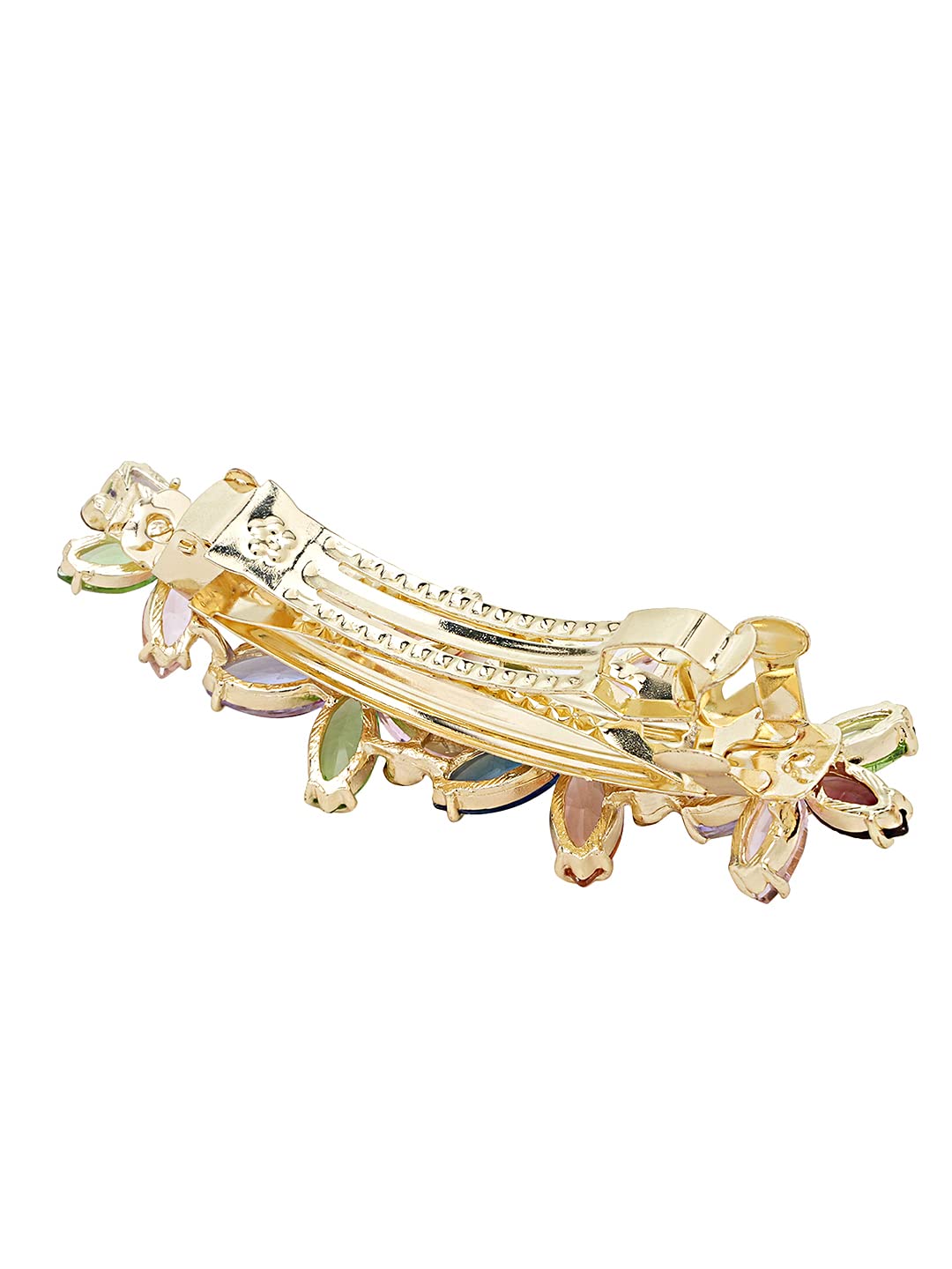 Yellow Chimes Hair Clips for Women Girls Barrette Hair Clips for Women Hair Accessories for Women Floral Hair Clips for Women Multicolor Crystal French Barrette Hair Clips for Women and Girls Gift For Women & Girls