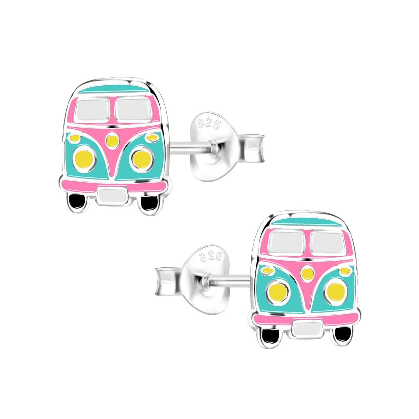 Raajsi by Yellow Chimes 925 Sterling Silver Stud Earring for Girls & Kids Melbees Kids Collection Bus Designed |Birthday Gift for Girls Kids | With Certificate of Authenticity & 6 Month Warranty