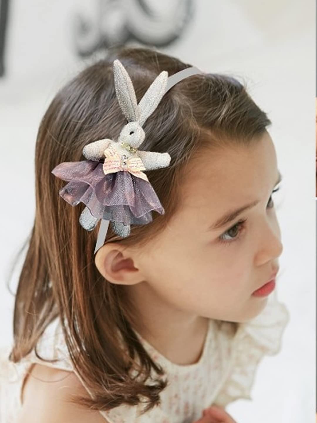 Melbees by Yellow Chimes Hair Bands for Kids Purple Cute Rabbit Hairbands Headbands for Girls Head Bands Hair Accessories for Girls and Kids.