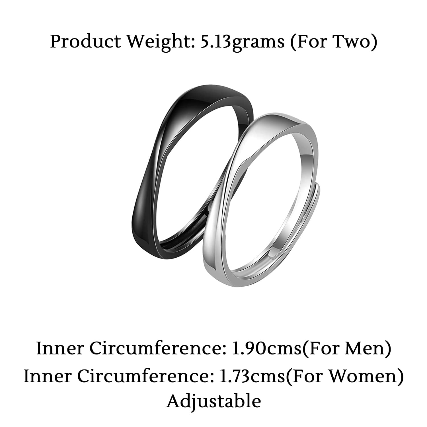 Couple Rings in White Gold Plated Demitasse for Boys and Girls –  Flowersngiftonline