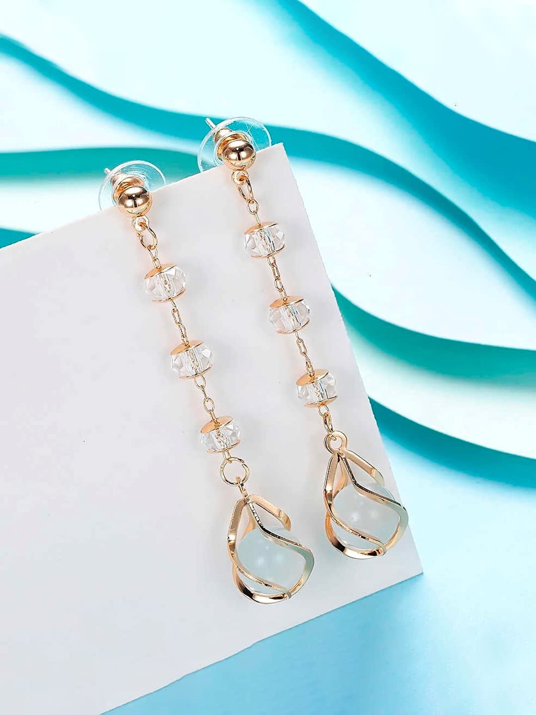 Buy Crunchy Fashion Black Crystal Drop Earrings For Girls Online | Purplle