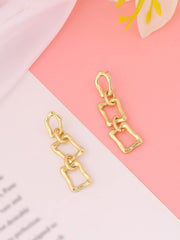 Yellow Chimes Earrings for Women and Girls Fashion Golden Dangler | Gold Plated Geometric Shaped Western Style Danglers Earrings | Birthday Gift for Girls & Women Anniversary Gift for Wife