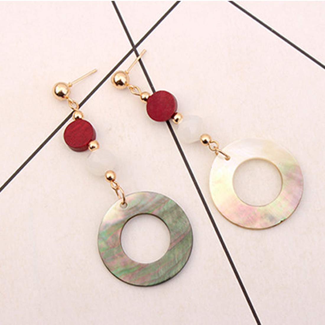 Yellow Chimes Classic Circle Resin Dangle Earring for Women and Girls