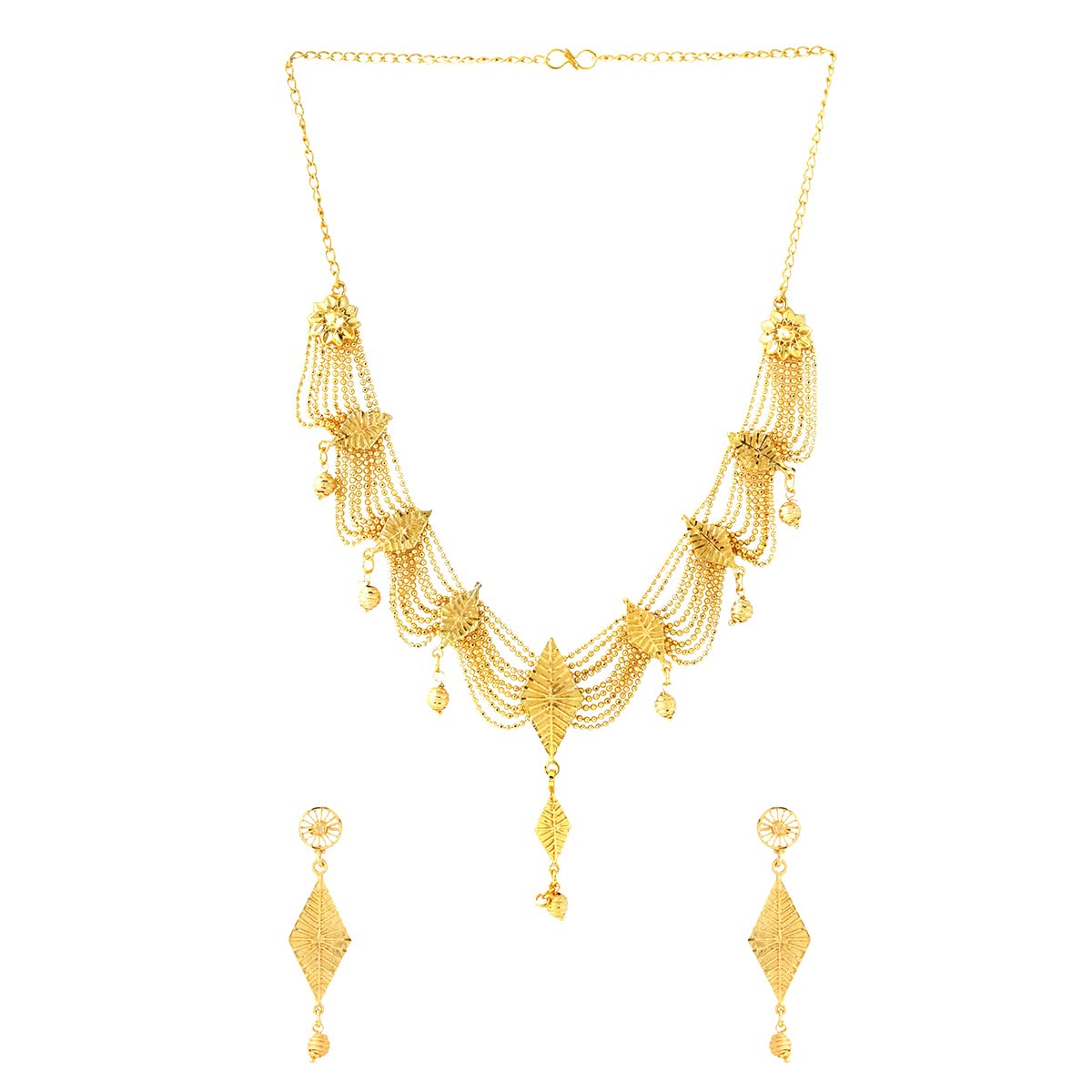 Yellow Chimes Jewellery Set for Women and Girls Gold Jewellery Set for Women | Gold Plated Necklace Set | Mutilayer Jewellery Set | Birthday Gift for girls and women Anniversary Gift for Wife