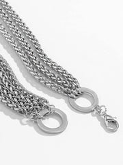 Yellow Chimes Waist Chain for Women Silver Color Pearl Studded Link Chain Waist Chain for Women and Girls