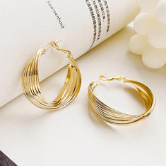 Yellow Chimes Earrings for Women and Girls Hoops Earrings | 2 Pair Combo of Gold Plated Twisted and Stone Hoop Earrings | Birthday Gift for girls and women Anniversary Gift for Wife