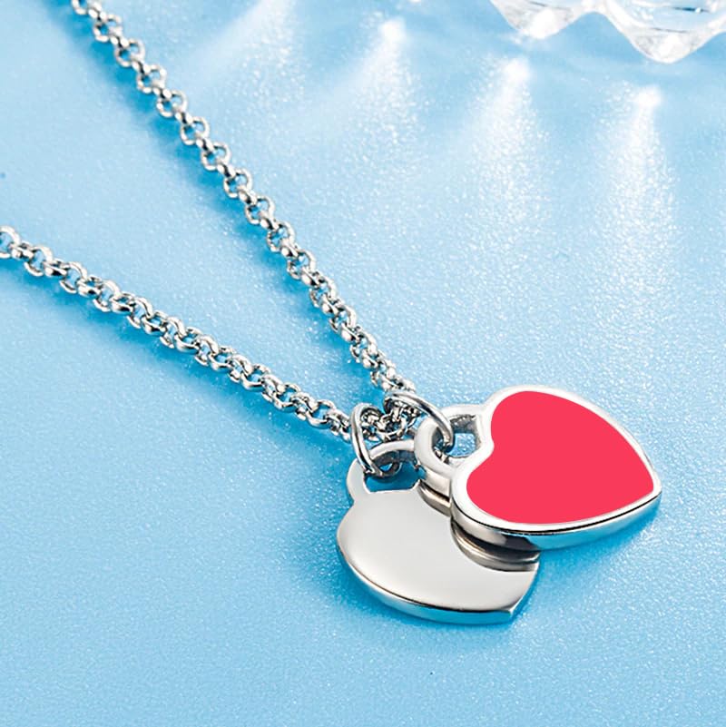 Yellow Chimes Pendant for Women and Girls Heart Pendant for Women | Dual Heart Pendant Chain | Birthday and Valentine Gift for girls and women Anniversary Gift for Wife