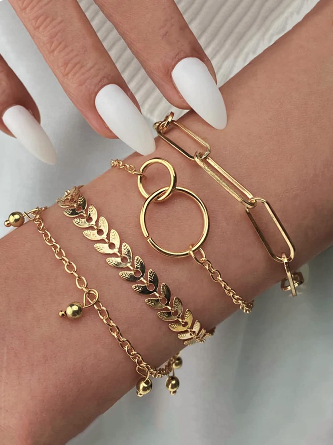 Diamond Cut Tri Color Adjustable Women Bracelet & Ring Set | Boutique  Ottoman Exclusive