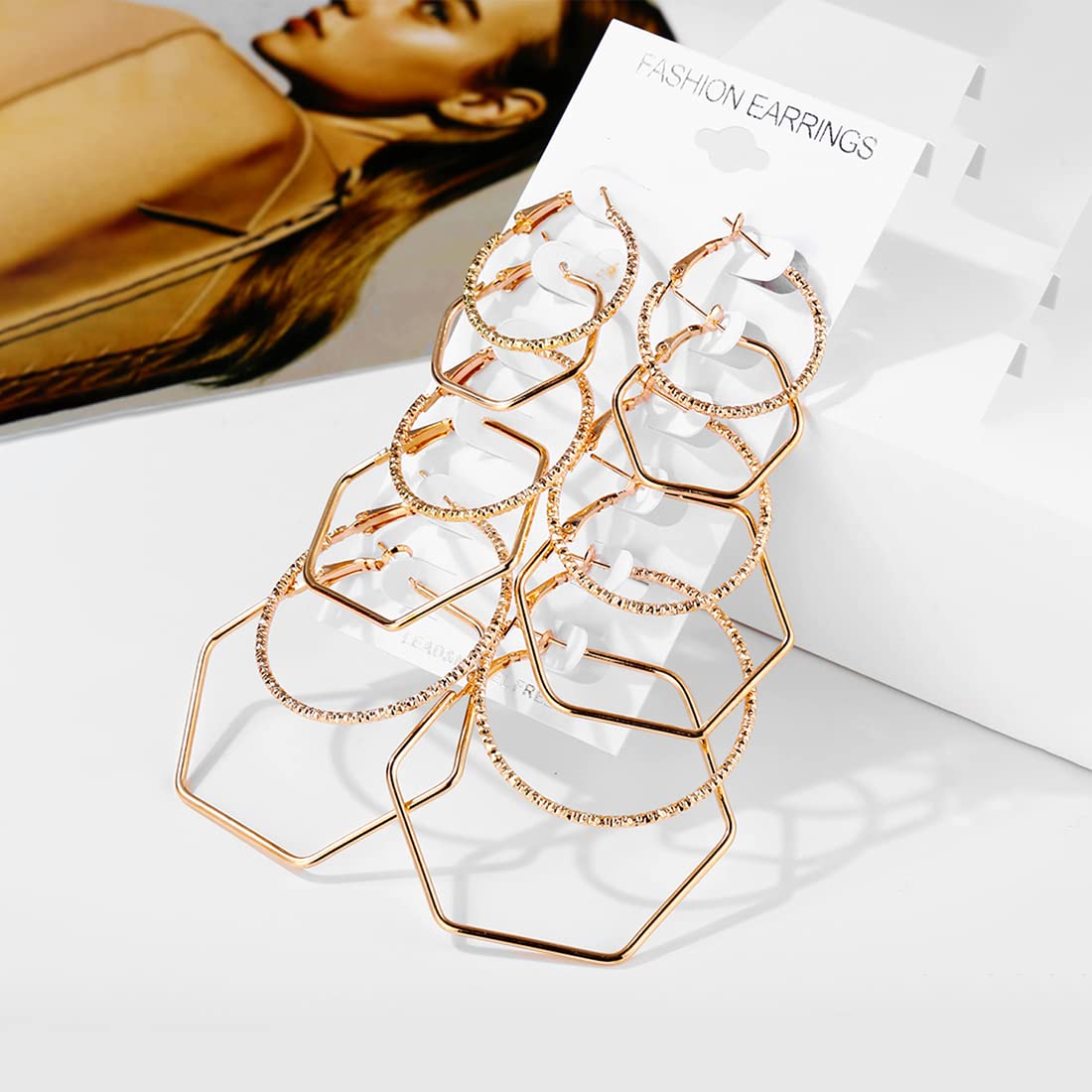 Priyaasi Rose Gold Geometric Hoop Earrings Price in India, Full  Specifications & Offers | DTashion.com