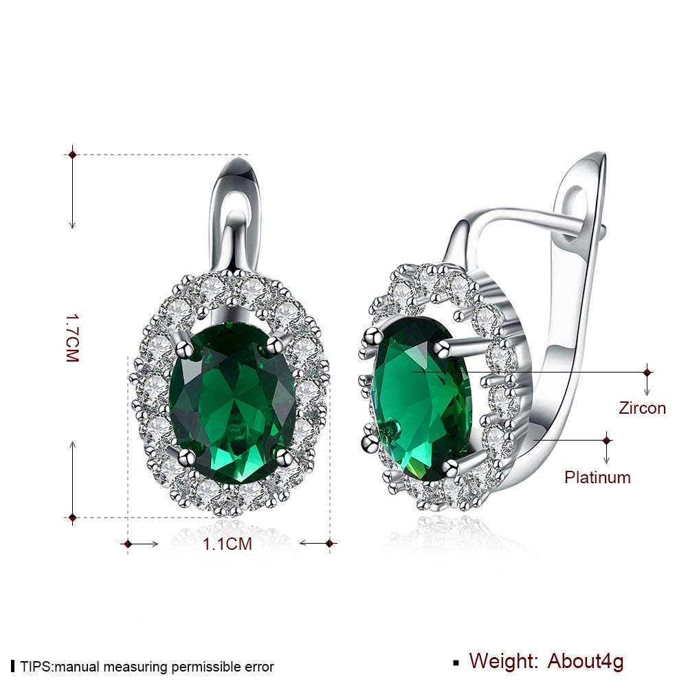 Yellow Chimes Stud Earrings for Women Combo of 2 Pairs Green White Crystals Clip On Studs Earrings for Women and Girls.