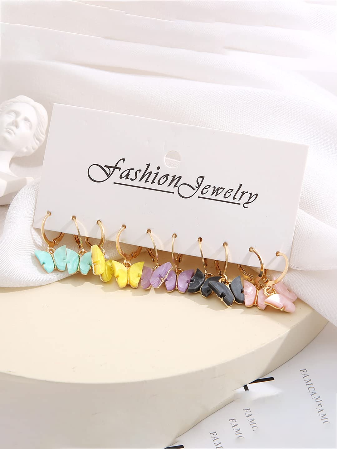 Yellow Chimes Combo Earring For Women set Pack Of 6 Pairs Of Multicolor Cute Creature Charm Hanging Earrings For Women and Girls