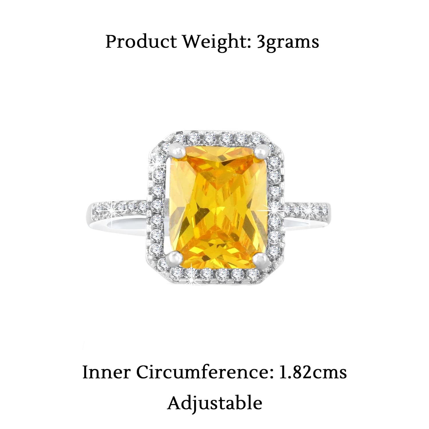 Buy Akshita gems 8.00 Carat Natural Yellow Topaz Gemstone Ring (Sunela  Stone Ring) Lab Certified Adjustable Ring in Panchdhatu for Men and Women,  Sunhela Stone Ring at Amazon.in