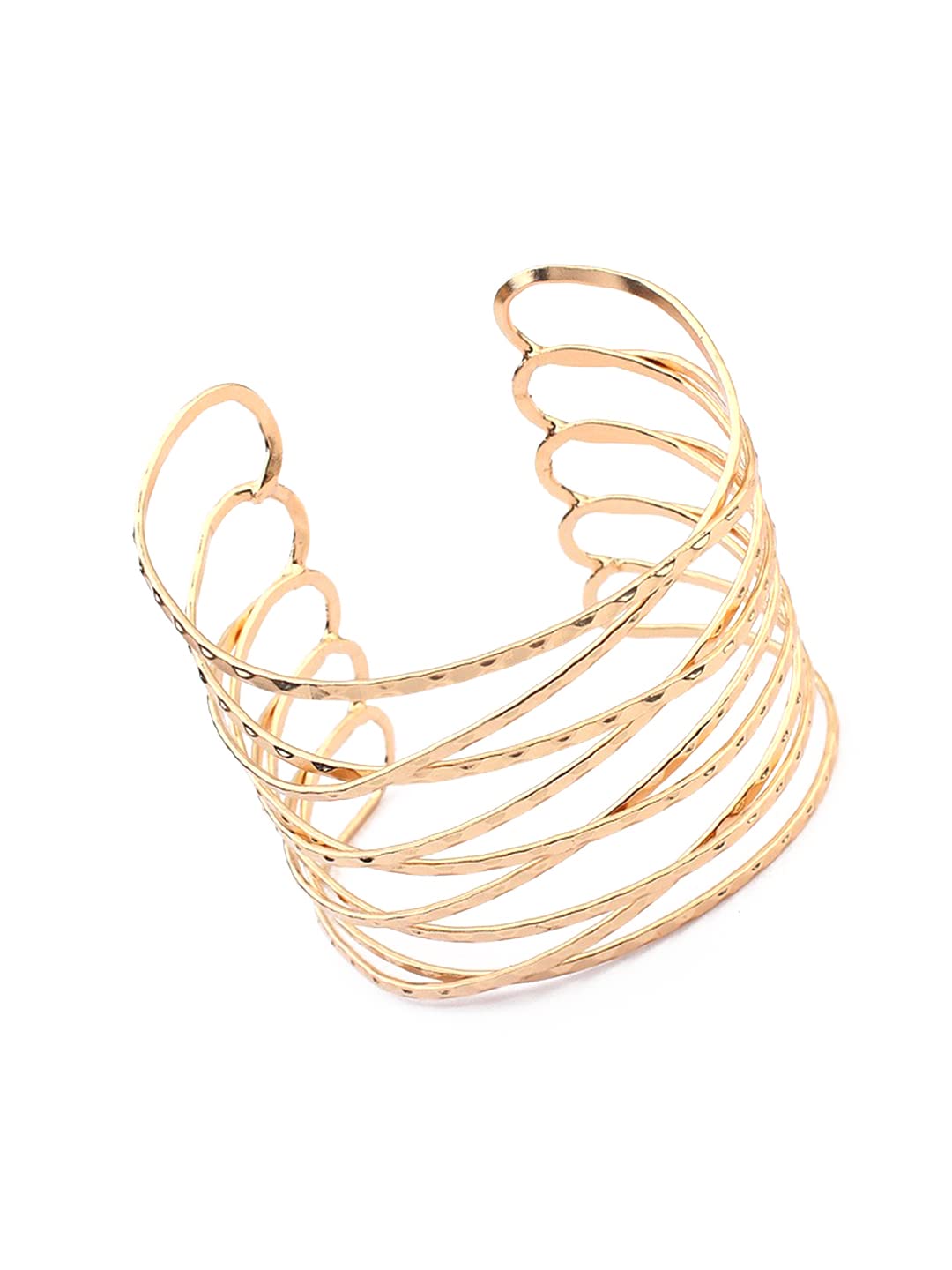 Yellow Chimes Bracelet for Women and Girls Fashion Golden Cuff Kadaa Bracelets for Women | Multi Strand Arm Cuff Armlet Gold Plated Hand Cuff Kadaa Bracelet for Women.