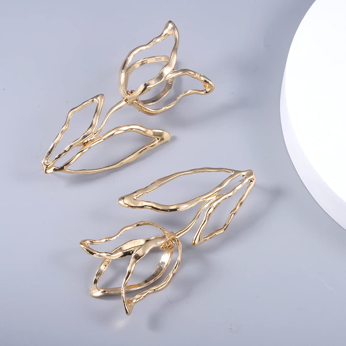 Yellow Chimes Earrings For Women Gold Toned Leaflet Designed Drop Earrings For Women and Girls