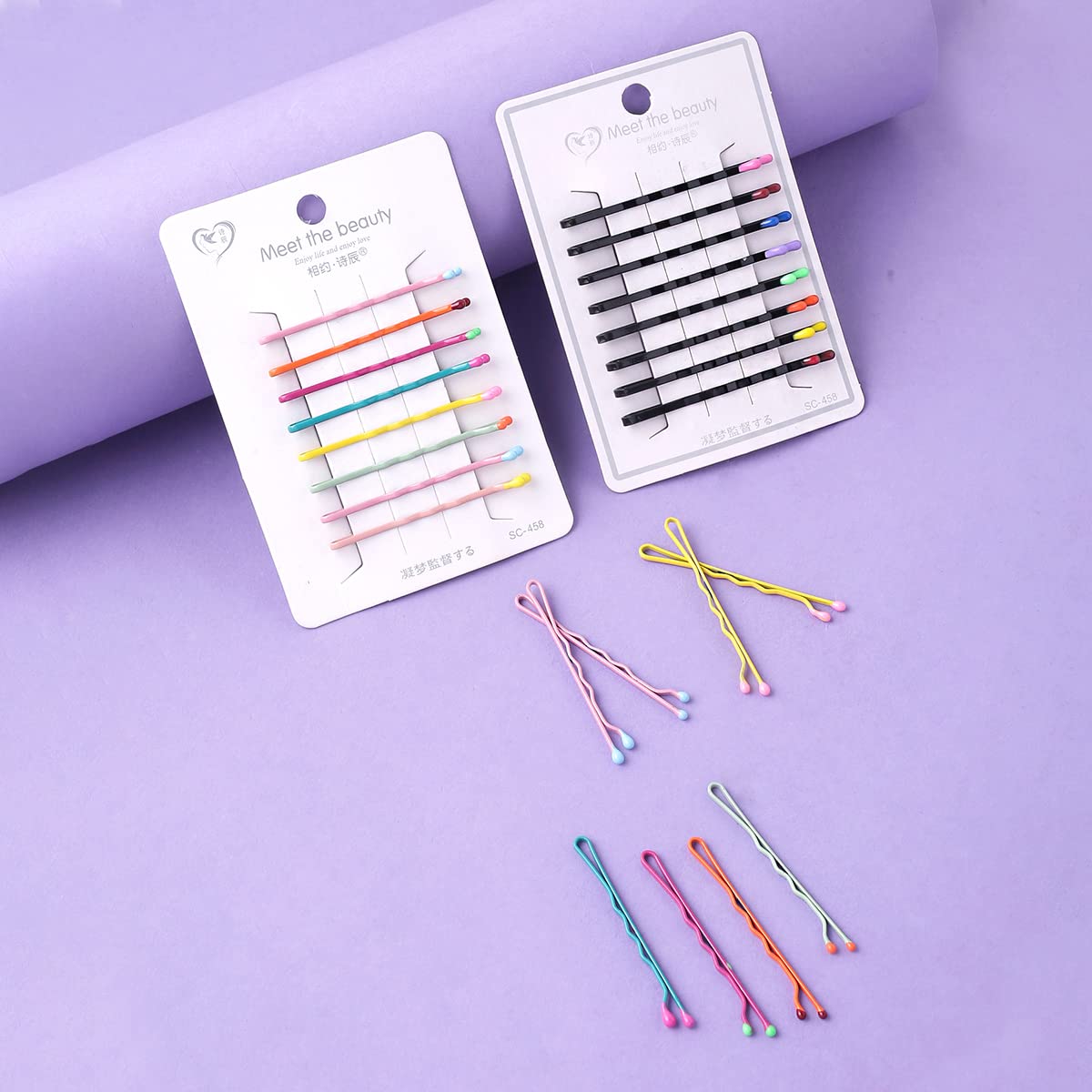 Melbees by Yellow Chimes Hair Pins for Girls Kids Hair Accessories for Girls Hair Pin 24 Pcs Cute Bobby Pins for Hair Multicolor Hairpin Bobby Hair Pins for Girls Kids Teens Toddlers