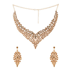 Yellow Chimes Jewellery Set For Women Gold Toned Crystal Designed Necklace Set For Women and Girls