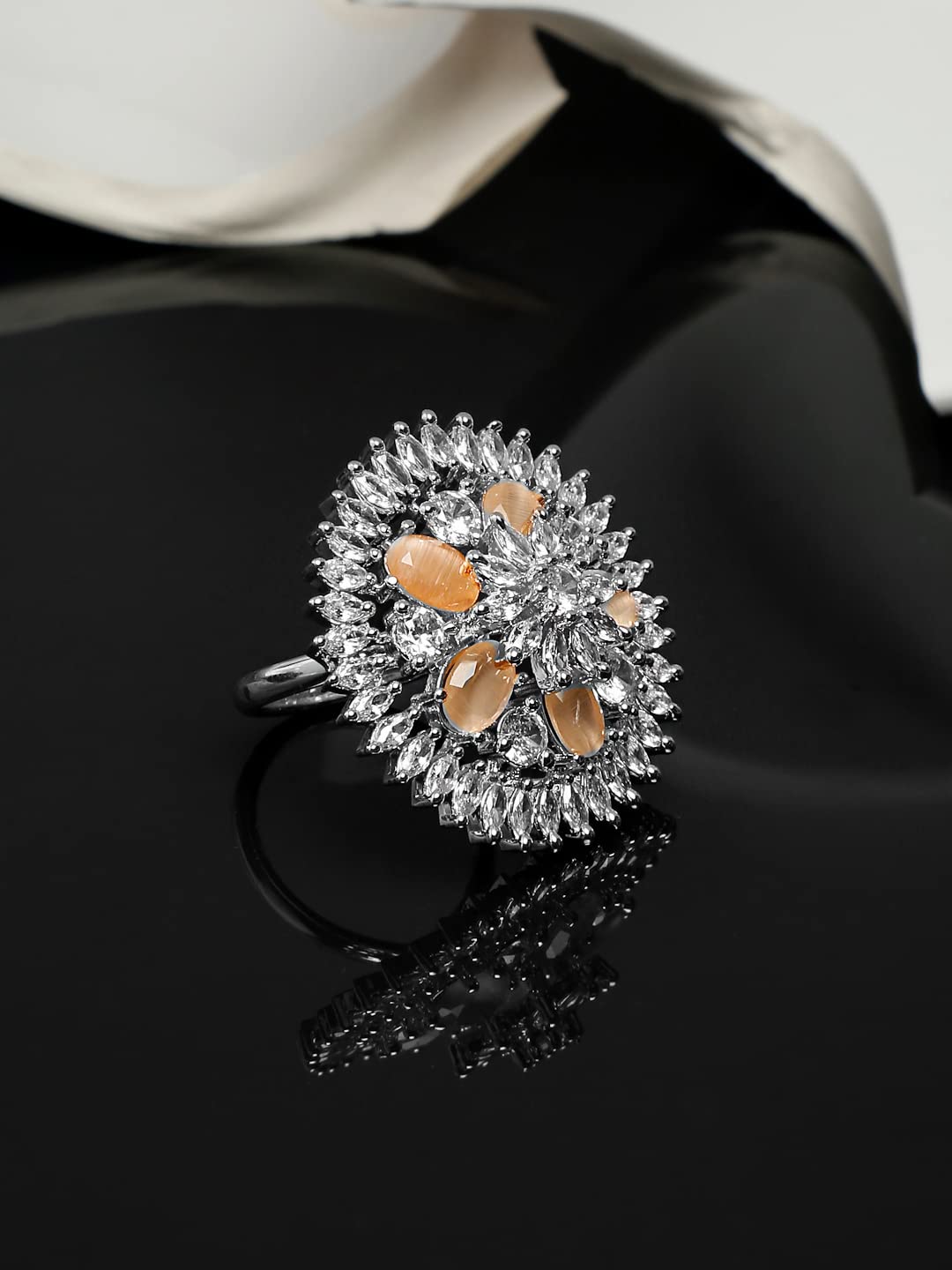 Pink American Diamond Ring By Asp Fashion Jewellery – 𝗔𝘀𝗽 𝗙𝗮𝘀𝗵𝗶𝗼𝗻  𝗝𝗲𝘄𝗲𝗹𝗹𝗲𝗿𝘆