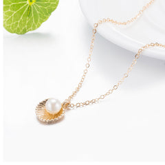 Yellow Chimes Pearl On Shell Rose Gold Fancy Pendant for Girls and Women
