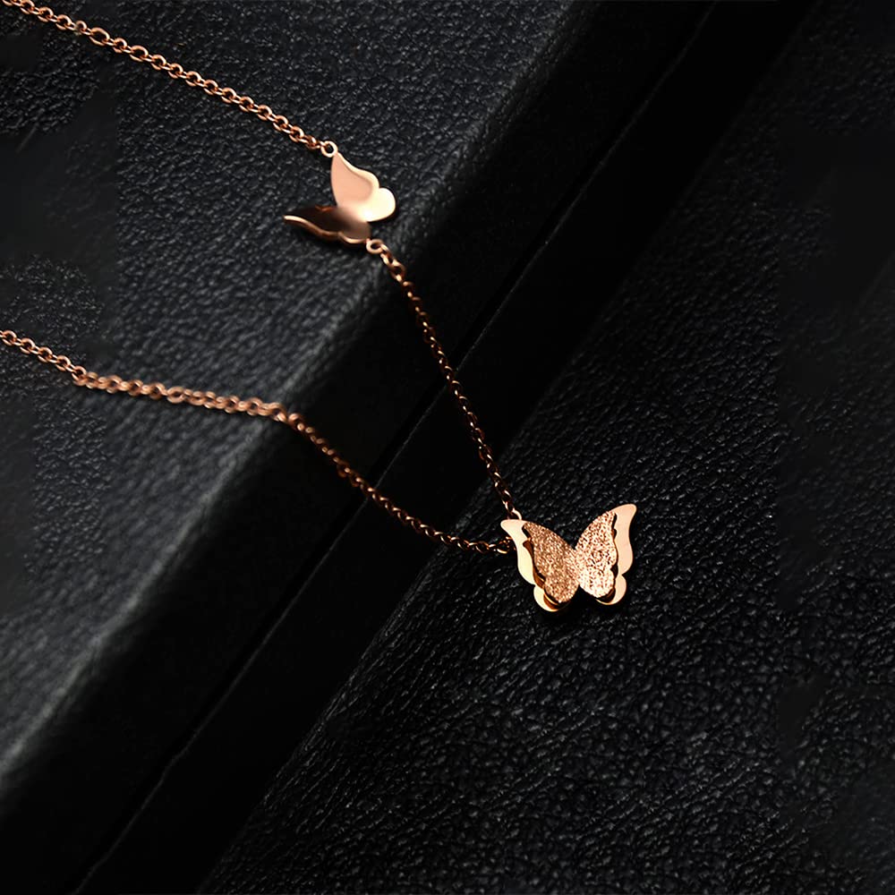 Yellow Chimes Pendant for Women and Girls | Rose Gold Pendant Necklace for Women Western | Stainless Steel Long Chain Pendants | Birthday Gift for Girls and Women Anniversary Gift for Wife