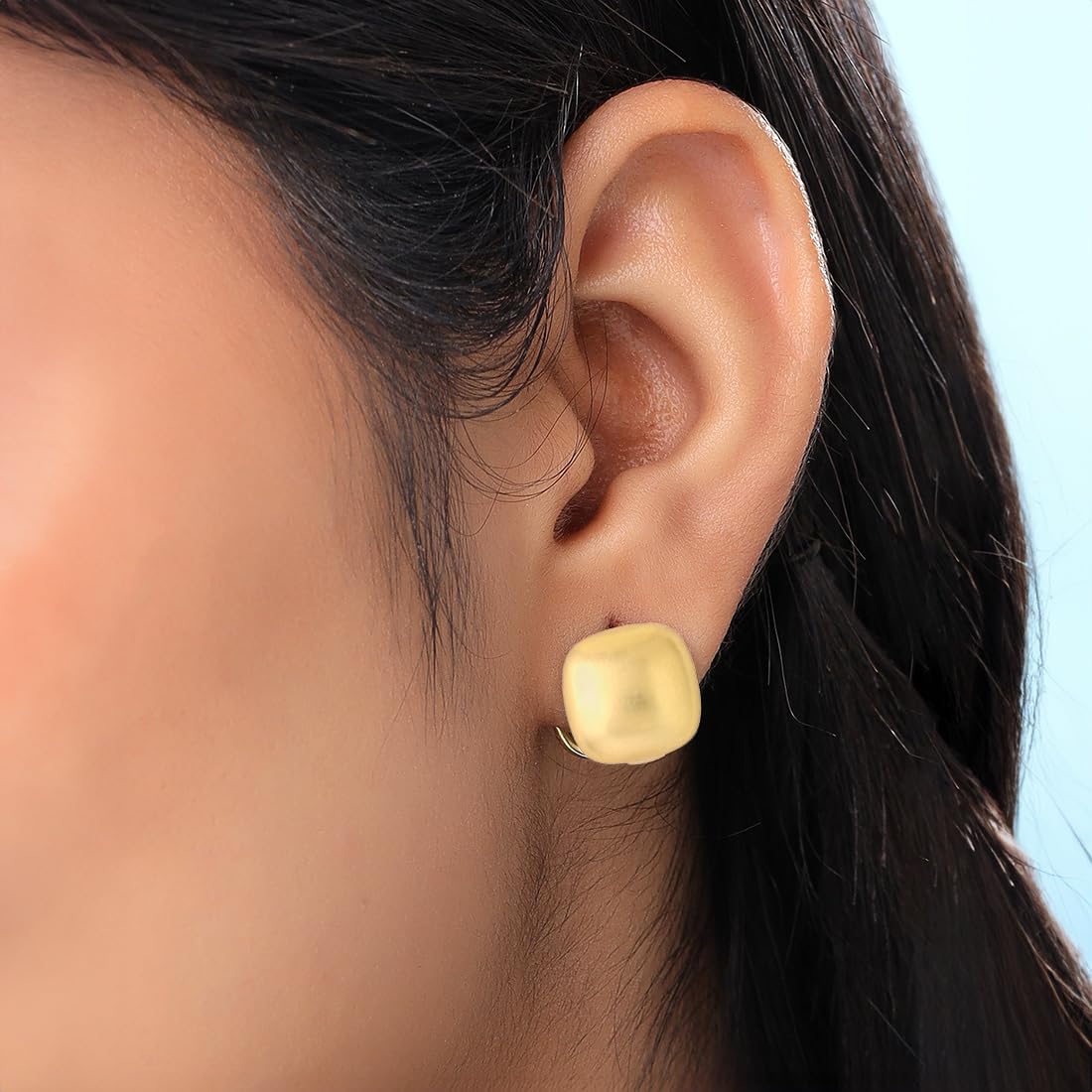 Yellow Chimes Earrings for Women and Girls Fashion Golden Stud Earrings For Women | Gold Plated 2 Pairs Geometric Shaped Stud Earrings | Birthday Gift for Girls & Women Anniversary Gift for Wife