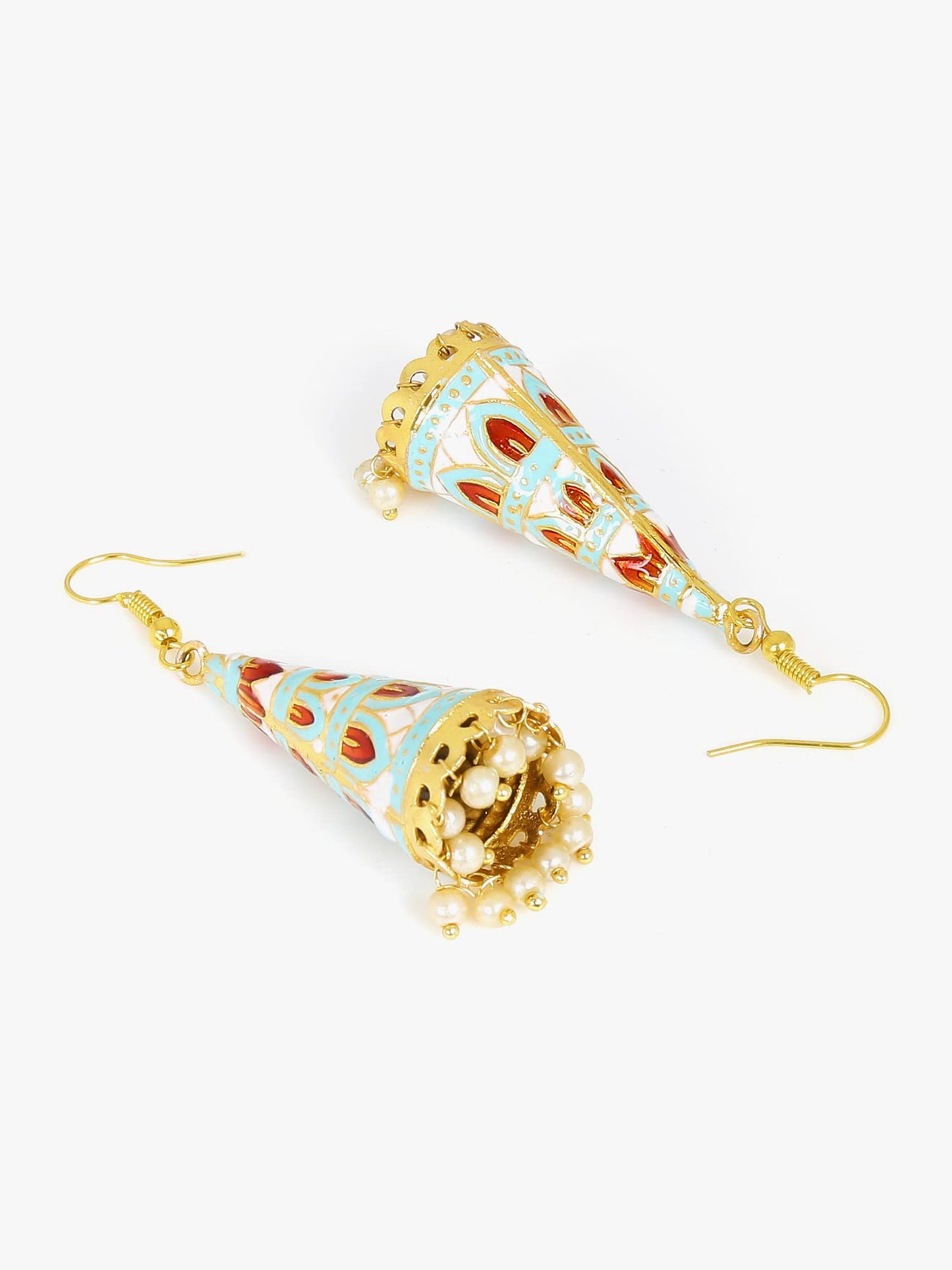 Yellow Chimes Earrings for Women and Girls | Traditional Handmade Multicolor Meenakari Jhumka | Gold Plated Jhumki Set | Jhumkas Earring Combo | Accessories Jewellery for Women | Birthday Gift for Girls and Women Anniversary Gift for Wife