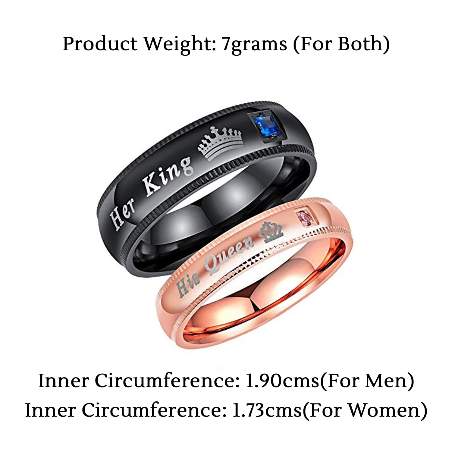 fcity.in - Adjustable Couple Ring For Lovers In Silver Stylish King Queen  Design