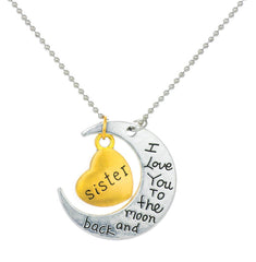 Yellow Chimes Pendant for Women Sisters Love Special Moon Heart Pendant for Girls and Women.