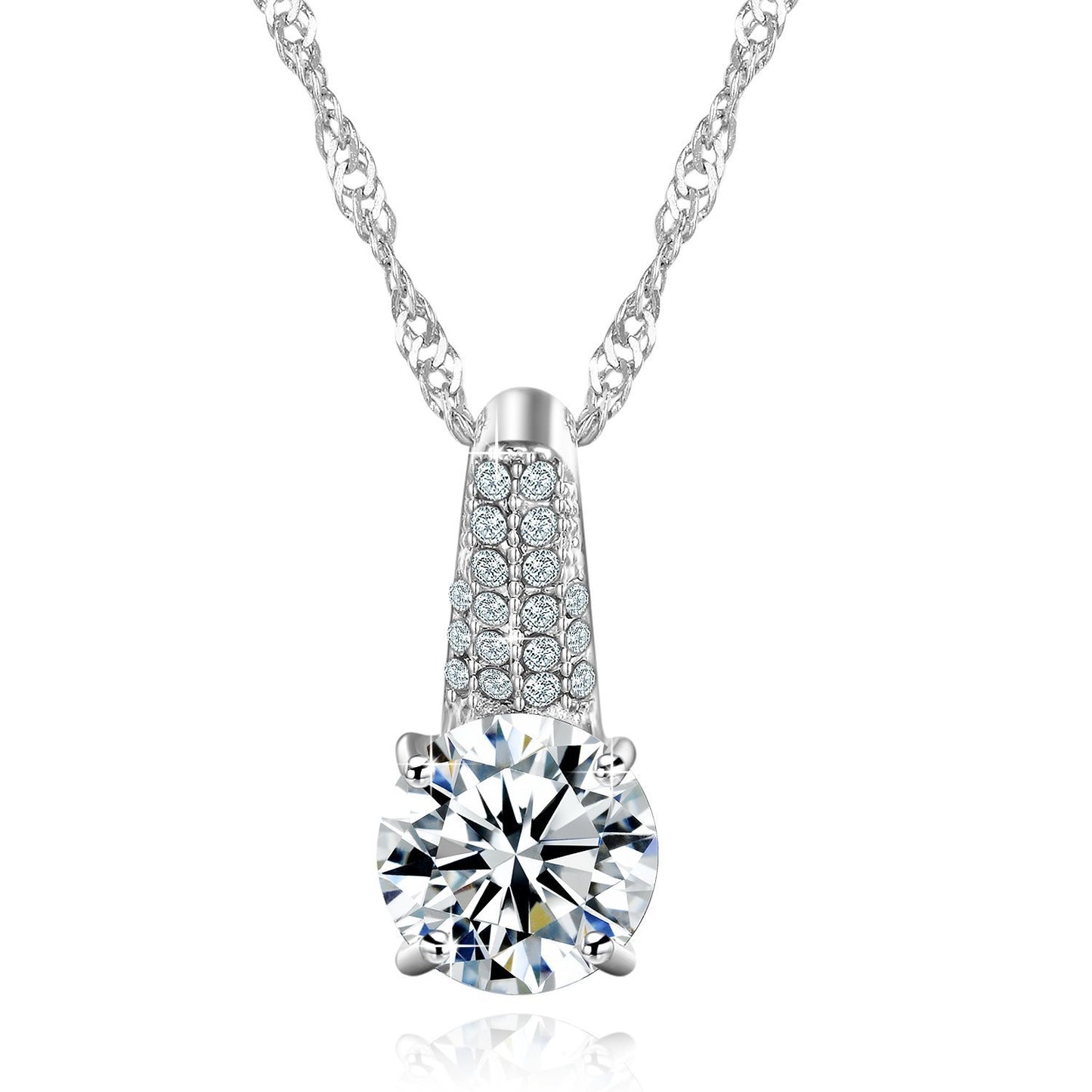 Yellow Chimes Crystals from Swarovski Platinum Plated Designer Celestial Spark Pendant for Women & Girls