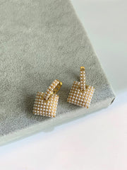 Yellow Chimes Earrings For Women Gold Tone Rectangular Shape Pearl Beaded Drop Earrings For Women and Girls
