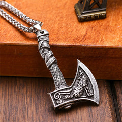 Yellow Chimes Pendant for Men and Boys Silver Pendants For Men | Stainless Steel AXE Design Pendant Chain for Men | Birthday Gift for Men and Boys Anniversary Gift for Husband