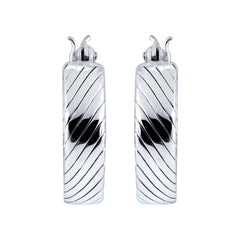 Yellow Chimes 925 Sterling Silver Hallmark and Certified Purity Bali Hoops Earrings for Women and Girls