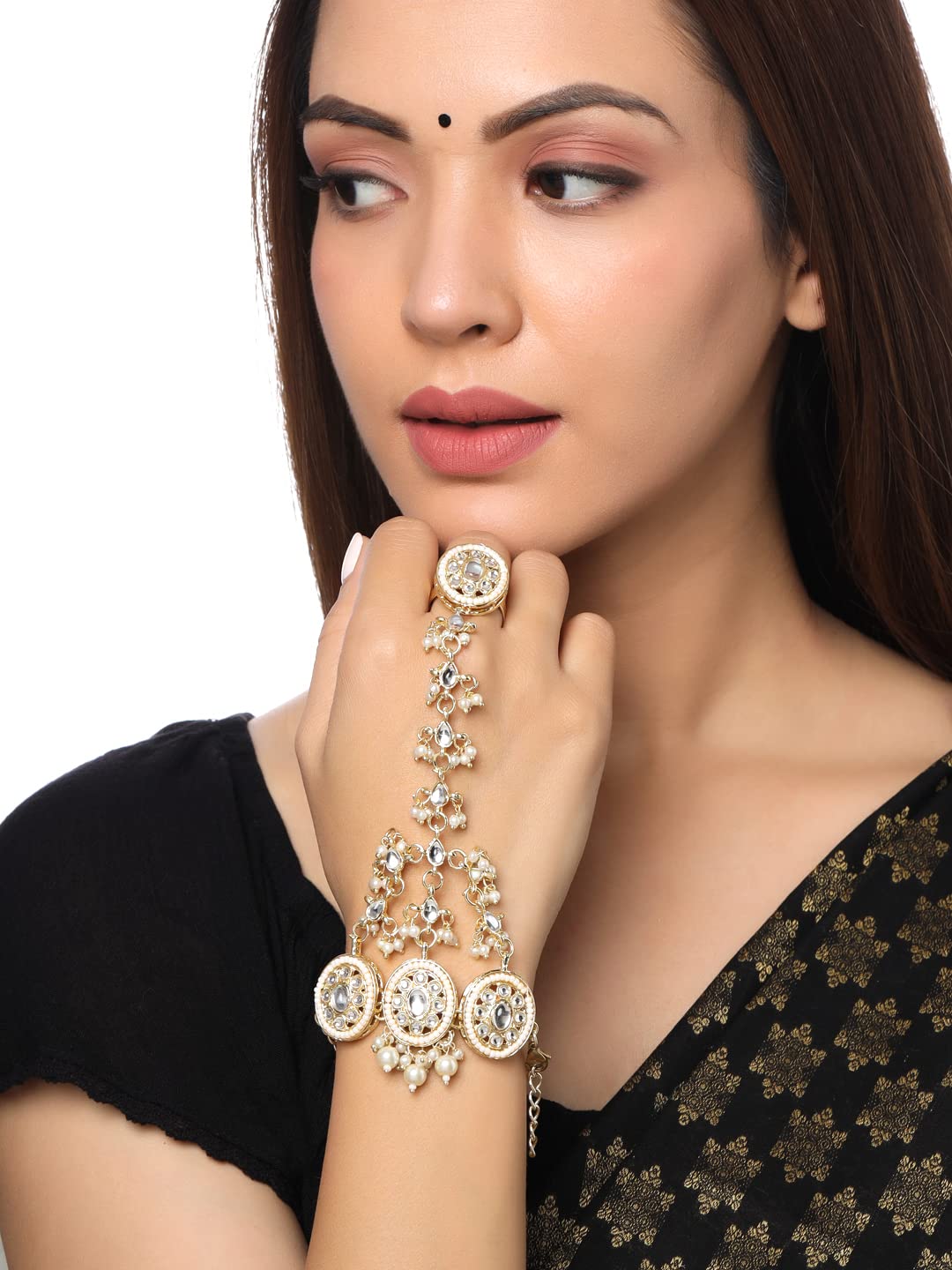 Ziya Jewels Hub - Kundan bracelet and ring set (panjangla)... | Facebook