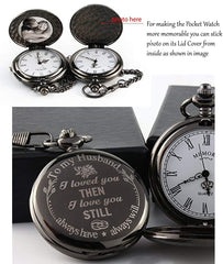 Yellow Chimes Pendant for Men Black Men Pendant Pocket Watch Pendant with Chain for Husband Unique Memorable Gift Dual Purpose Stainless Steel Clock for Men.