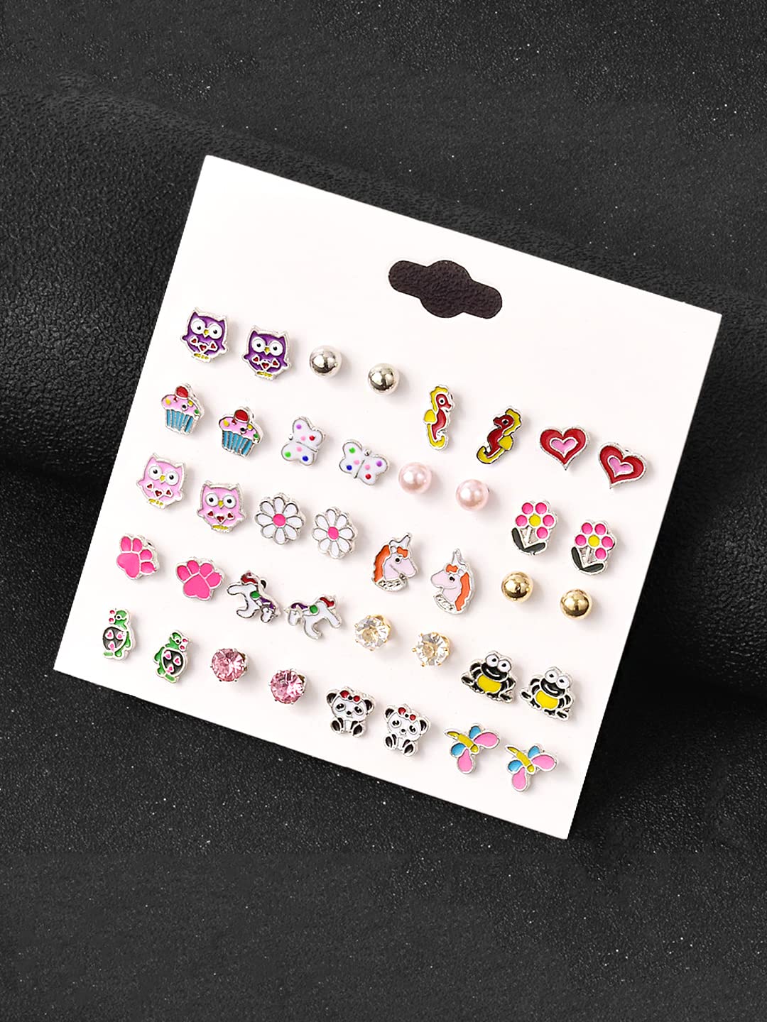 Melbees by Yellow Chimes Stud Earrings for Girls Combo of 20 Pairs Cute Little Stud Earrings Combo For Girls