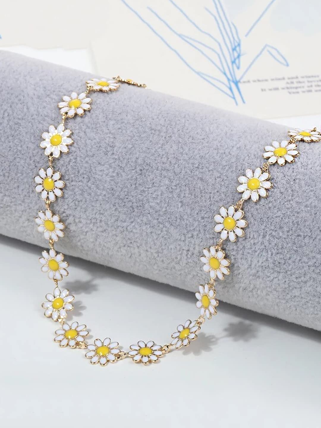 Yellow Chimes Necklace for Women Multilayer Chain Link Designed Necklace for Women and Girls (Style 4)