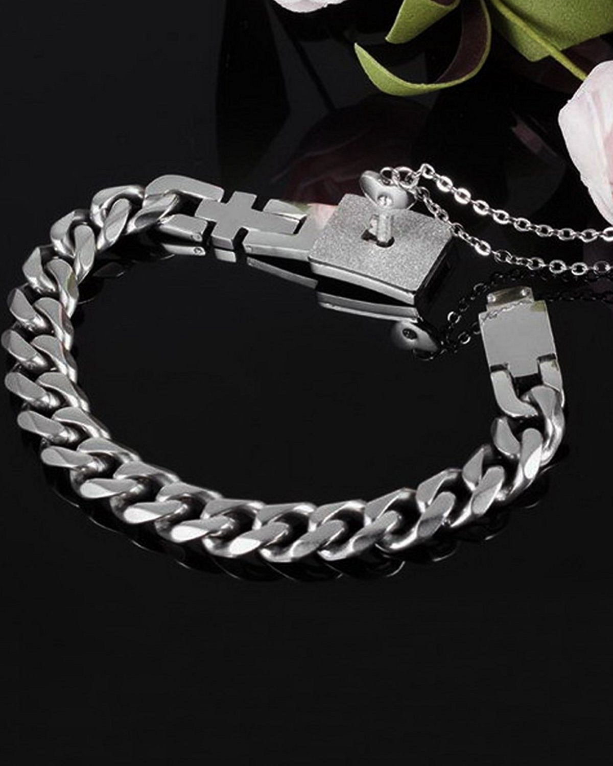 Lock Bracelet And For Key Necklace For Titanium Steel Couples Jewelry  Romantic G | Fruugo QA