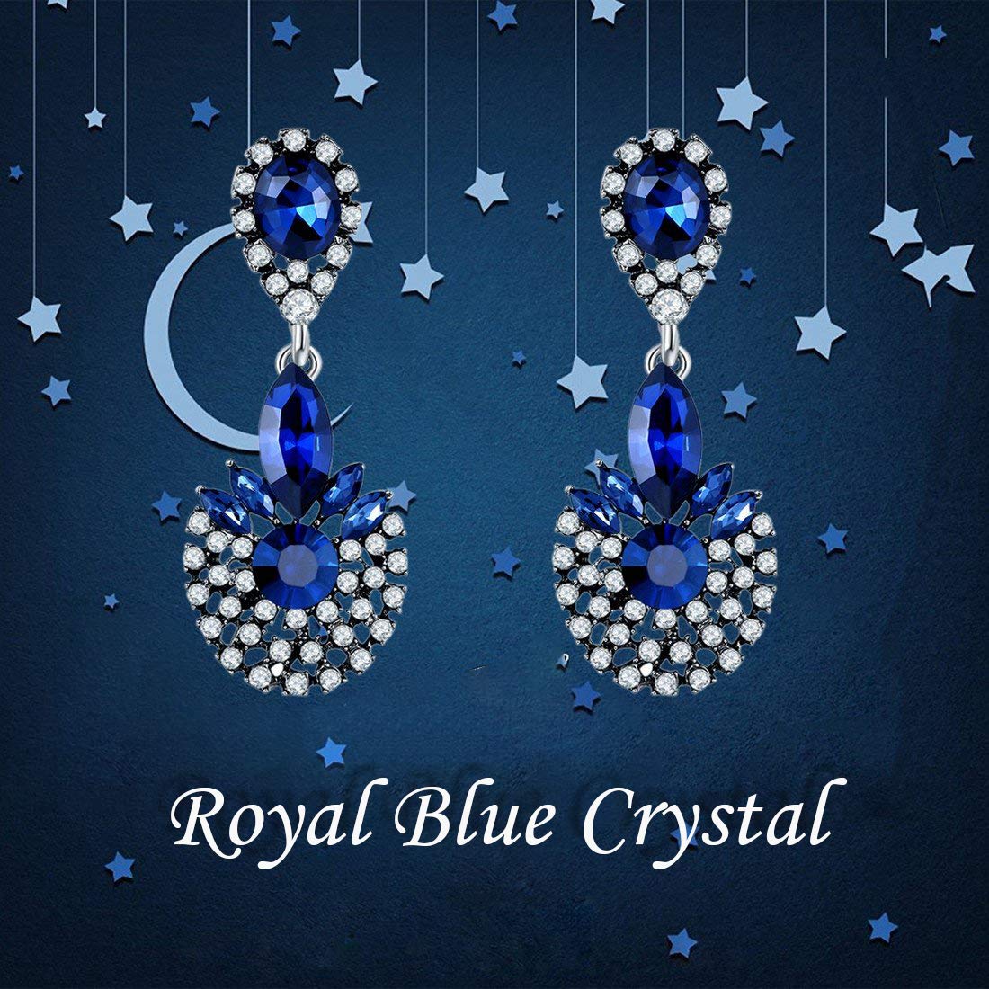 Yellow Chimes Crystal Elements Sparkling Designer Limited Edition Flawless drop Earrings For Women