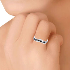 Yellow Chimes Princess Crown 925 Sterling Silver Hallmark and Certified Purity Silver Ring for Women and Girls