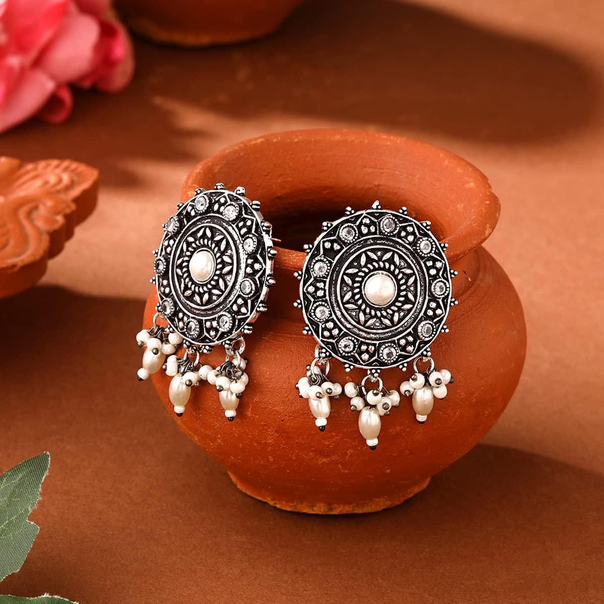 Traditional sale silver earrings