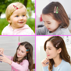 Melbees by Yellow Chimes Hair Clips for Girls Kids Hair Clip Hair Accessories for Girls Baby's 24 Pcs Multicolor Snap Hair Clips Tic Tac Clips Hairclips for kids Baby Teens & Toddlers