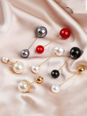 Yellow Chimes Brooch for Women and Girls | 7 Pcs Multicolor Pearl Brooch Pins Sweater Shawl Clips Faux Pearl | Collar Safety Pin Clothing Dresses Decoration Accessories | Birthday Gift for Girls & Women