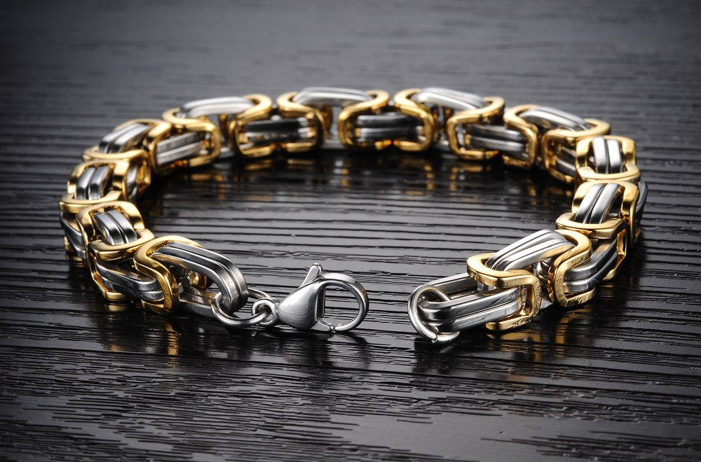 Yellow Chimes Bracelets for Men and Boys Fashion Gold Bracelet for Men | Stainless Steel Silver Chain Bracelet for Men | Birthday Gift for Men and Boys Anniversary Gift for Husband