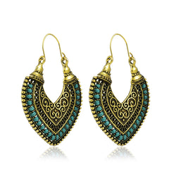 Yellow Chimes Oxidized Indian Traditional Fancy Earrings Chandbali for Women and Girls