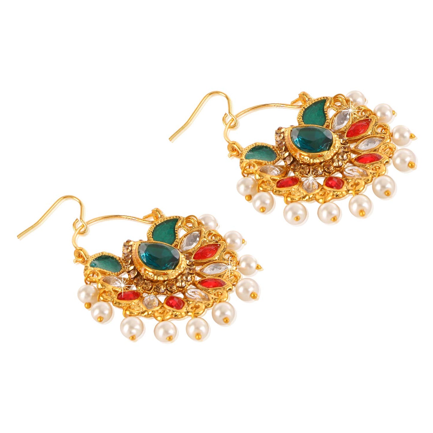 Yellow Chimes Traditional Gold Plated Chandbali Earrings for Women and Girls