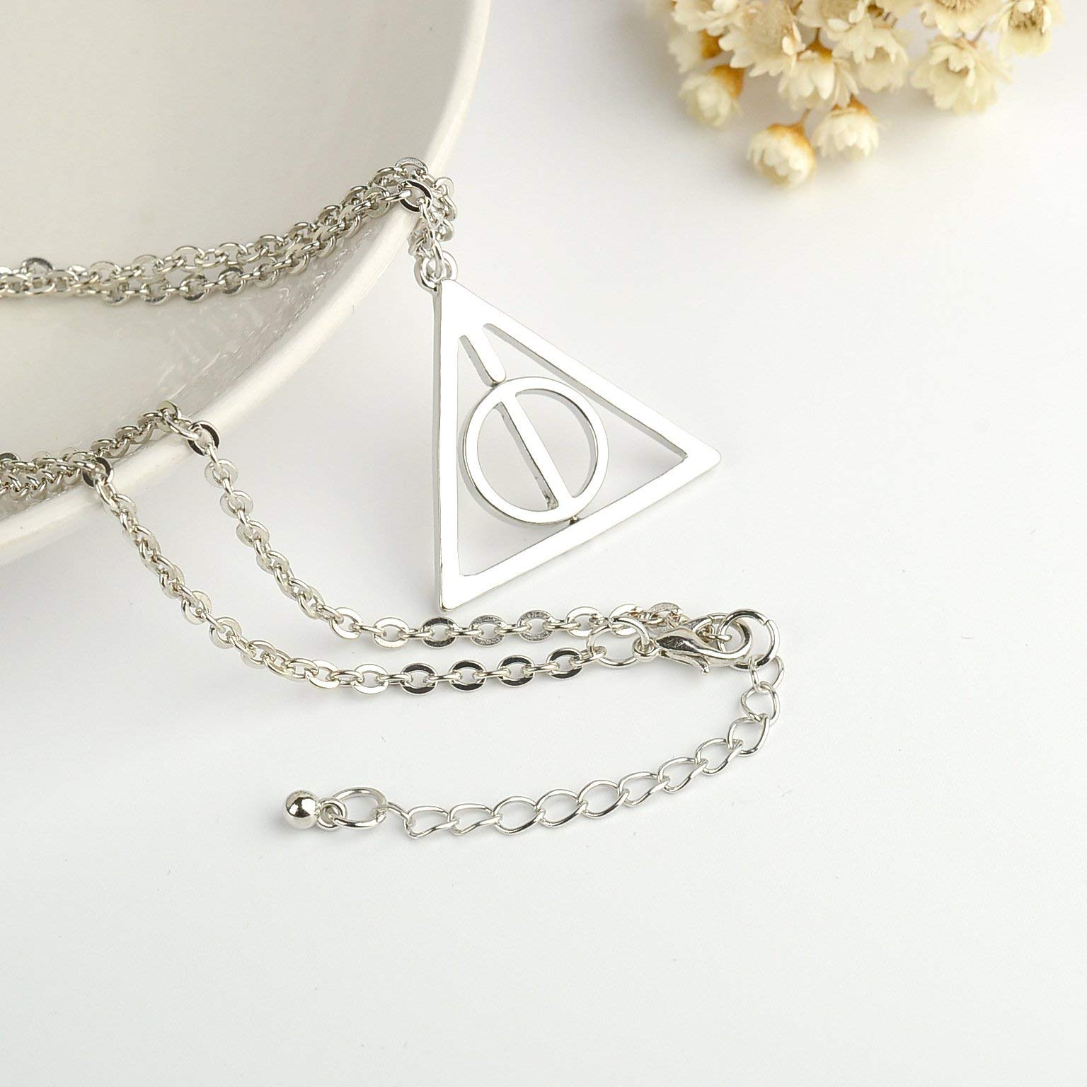 Short Story: Harry Potter - Deathly Hallows Necklace (Gold) | at Mighty Ape  NZ