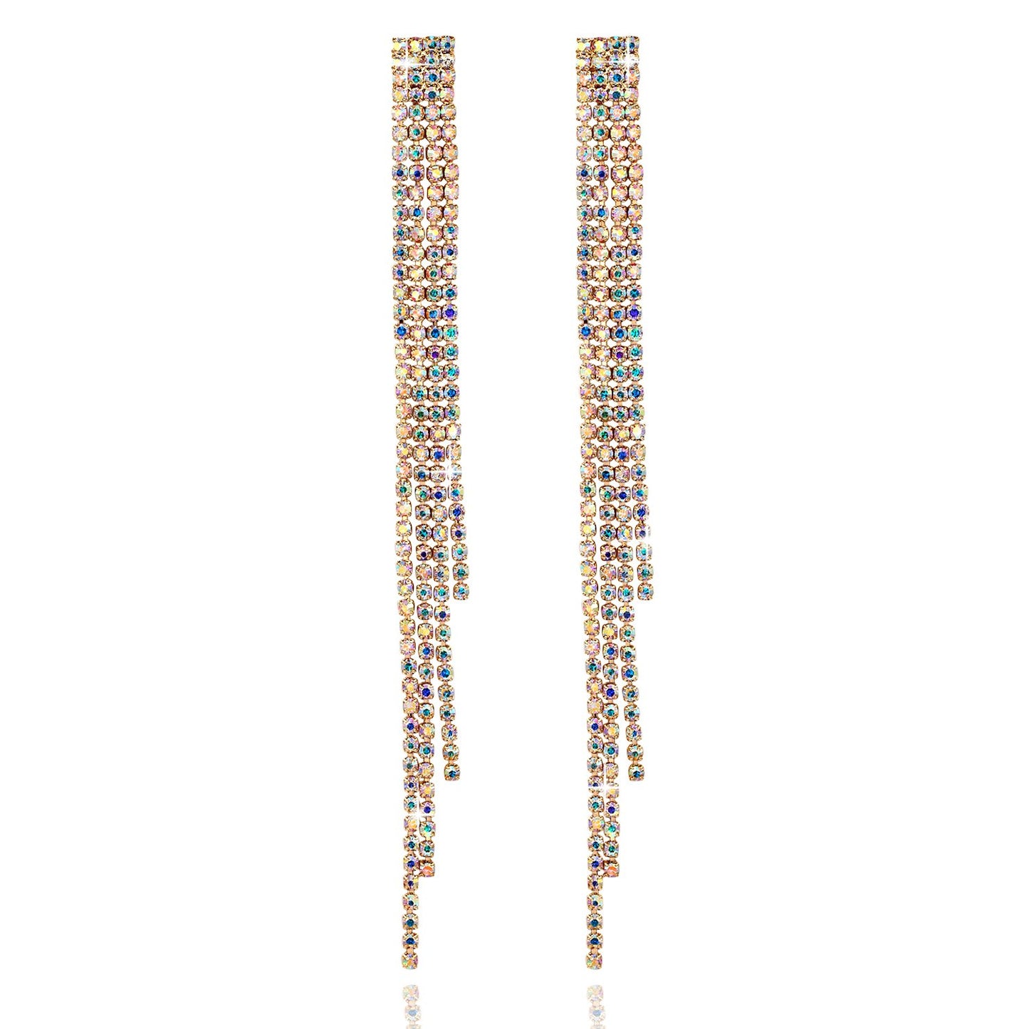 Yellow Chimes Crystals from Swarovski Glamouring Chandelier Crystal Earrings for Women and Girls